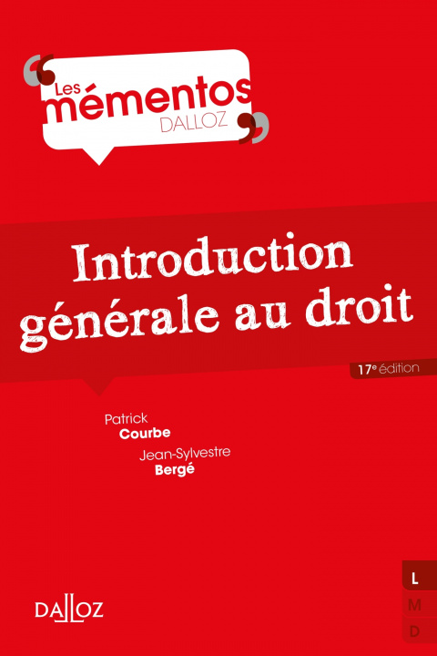 Kniha Introduction générale au droit. 17e éd. Jean-Sylvestre Bergé