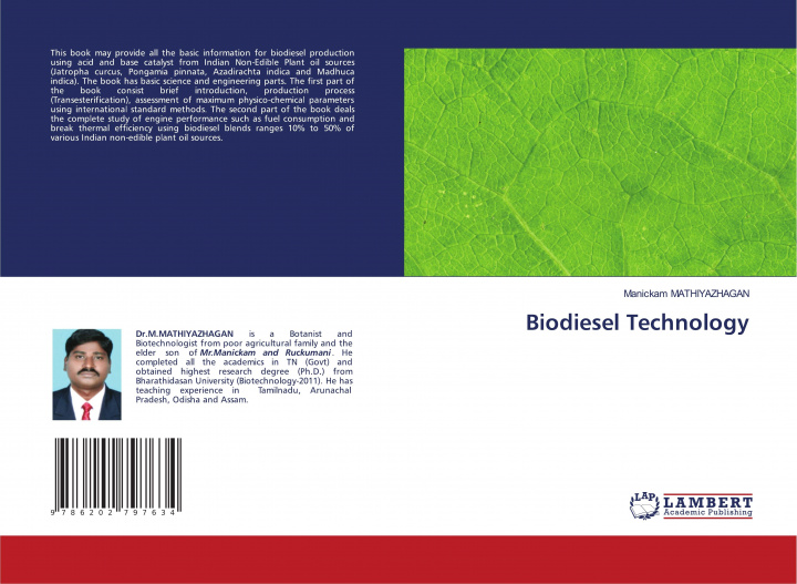 Buch Biodiesel Technology MATHIYAZHAGAN Manickam MATHIYAZHAGAN