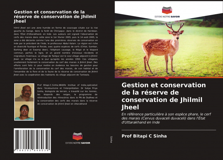 Knjiga Gestion et conservation de la reserve de conservation de Jhilmil Jheel Sinha Prof Bitapi C Sinha