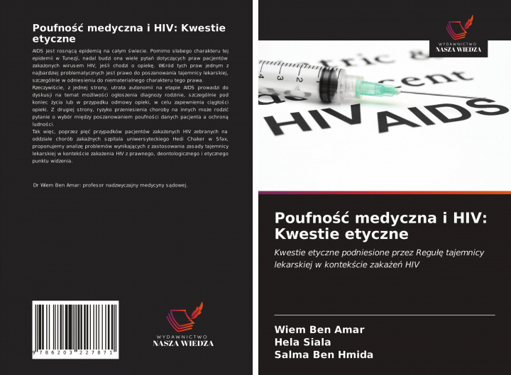 Knjiga Poufnośc medyczna i HIV Ben Amar Wiem Ben Amar