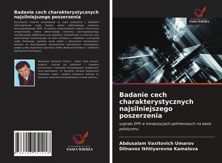 Kniha Badanie cech charakterystycznych najsilniejszego poszerzenia Umarov Abdusalam Vaxitovich Umarov