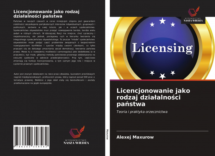 Kniha Licencjonowanie jako rodzaj dzialalno&#347;ci pa&#324;stwa Maxurow Alexej Maxurow