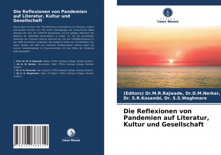 Carte Reflexionen von Pandemien auf Literatur, Kultur und Gesellschaft Dr.D.M.Nerkar (Editors) Dr.M.R.Rajw... Dr.D.M.Nerkar