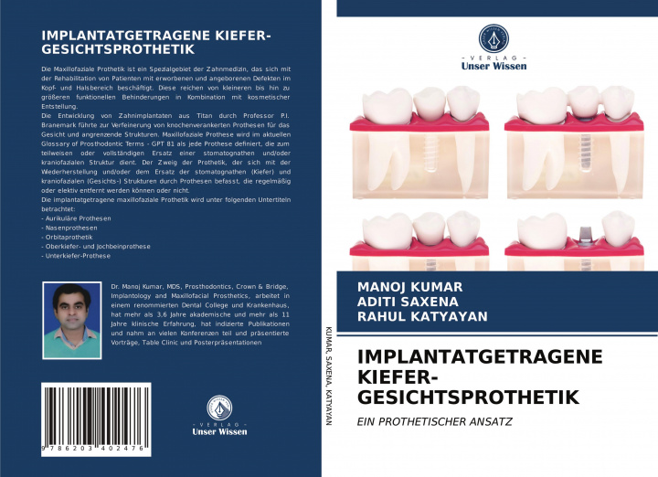 Kniha Implantatgetragene Kiefer-Gesichtsprothetik Kumar Manoj Kumar