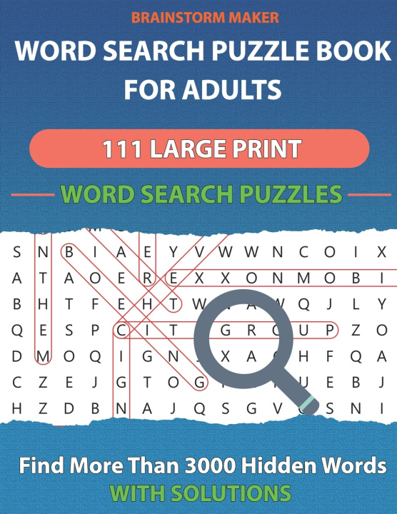 Knjiga Word Search Puzzle Book for Adults Maker Brainstorm Maker