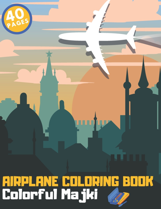 Buch Airplane Coloring Book Majki Colorful Majki