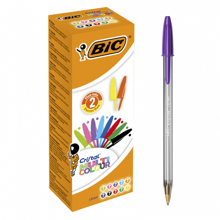 Kniha Długopis Cristal Multi Colour BIC mix kolorów pudełko 20szt 