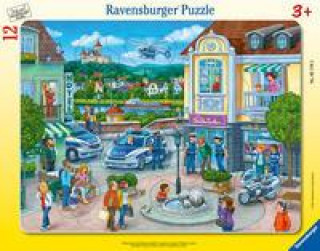 Gra/Zabawka Ravensburger Kinderpuzzle 05176 - Polizeieinsatz mit Hannah und Erik - 8-17 Teile Rahmenpuzzle für Kinder ab 3 Jahren 