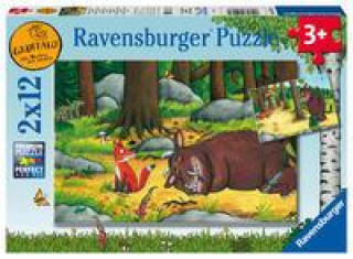 Hra/Hračka Ravensburger Kinderpuzzle 05226 - Grüffelo und die Tiere des Waldes - 2x12 Teile Puzzle für Kinder ab 3 Jahren 