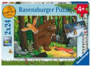 Hra/Hračka Ravensburger Kinderpuzzle 05227 - Der Waldspaziergang - 2x24 Teile Grüffelo Puzzle für Kinder ab 4 Jahren 