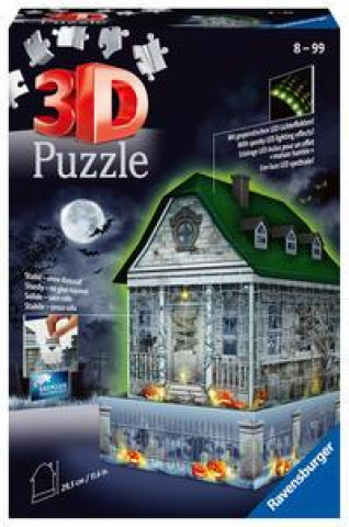 Joc / Jucărie Ravensburger 3D Puzzle Gruselhaus bei Nacht 11254 - 216 Teile - für Halloween Fans ab 8 Jahren 