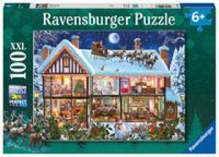 Gra/Zabawka Ravensburger Kinderpuzzle 12996 - Weihnachten zu Hause 100 Teile XXL - Puzzle für Kinder ab 6 Jahren 