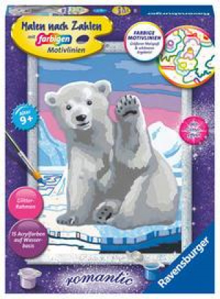 Game/Toy Ravensburger Malen nach Zahlen 28985 - Hallo, kleiner Eisbär! - Kinder ab 9 Jahren 