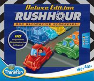 Hra/Hračka ThinkFun 76440 - Rush Hour - Das bekannte Stau-Spiel in der Deluxe Edition mit Fahrzeugen in Metalloptik, Logikspiel für Erwachsene und Kinder ab 8 Ja 