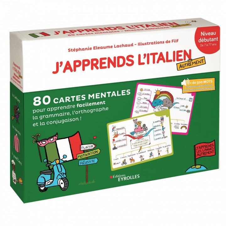 Carte J'apprends l'italien autrement - niveau débutant Filf