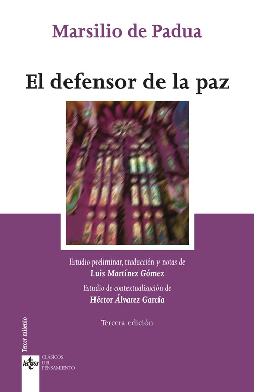 Kniha El defensor de la paz MARSILIO DE PADUA