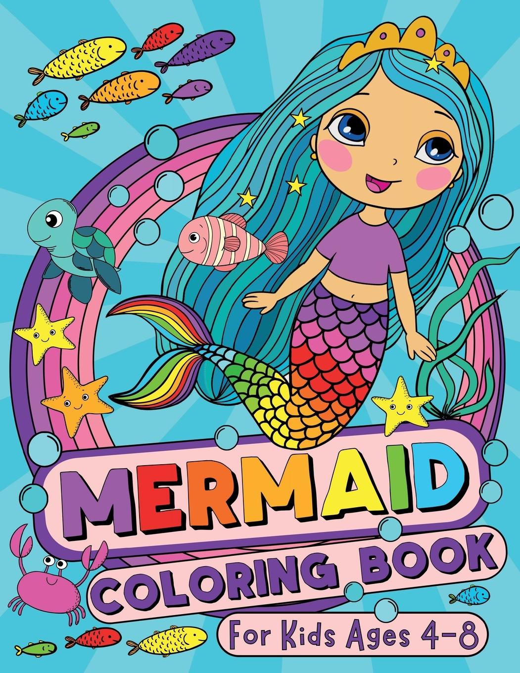 Книга Mermaid Coloring Book for Kids Ages 4-8 