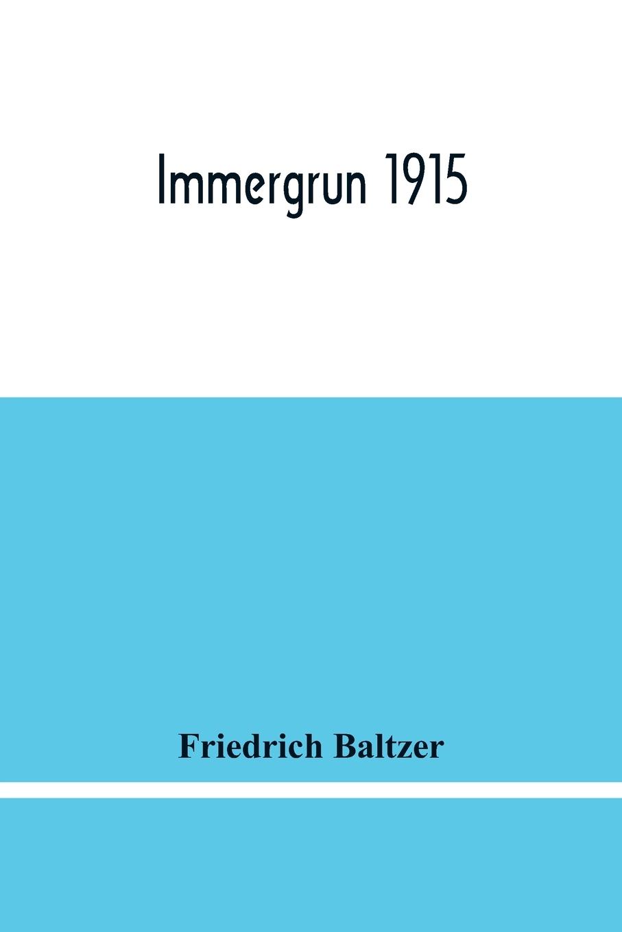Kniha Immergrun 1915 