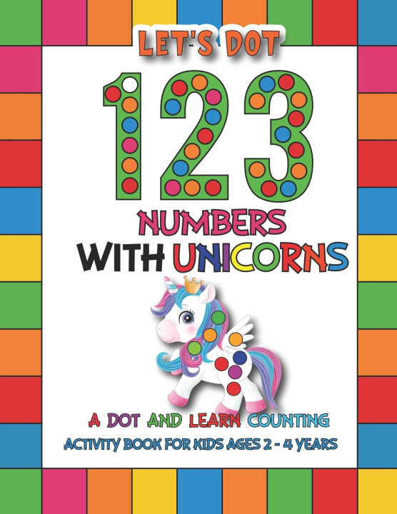 Carte Let's Dot the 123 Numbers With Unicorns House Barfee Coloring House