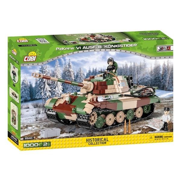 Játék Stavebnice COBI II WW Panzer VI Tiger Ausf. B Konigstiger, 1000 kostek, 2 f 