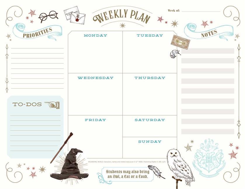 Kniha Harry Potter: Weekly Planner Notepad 