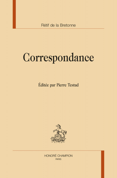 Könyv CORRESPONDANCE Rétif de la Bretonne
