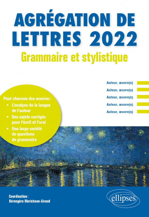 Kniha Grammaire et stylistique - Agrégation de lettres 2022 Moricheau-Airaud
