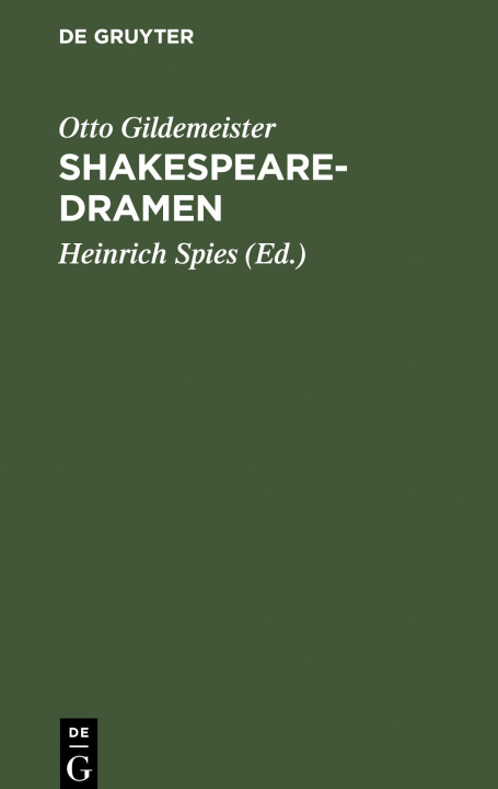 Knjiga Shakespearedramen Otto Gildemeister