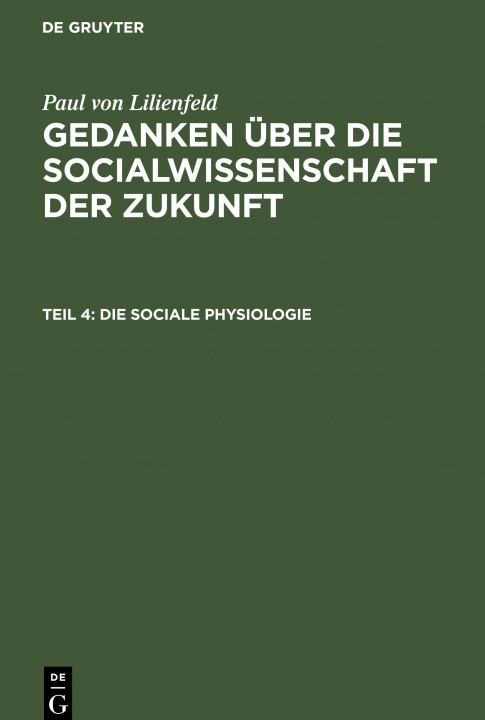 Knjiga Die Sociale Physiologie 