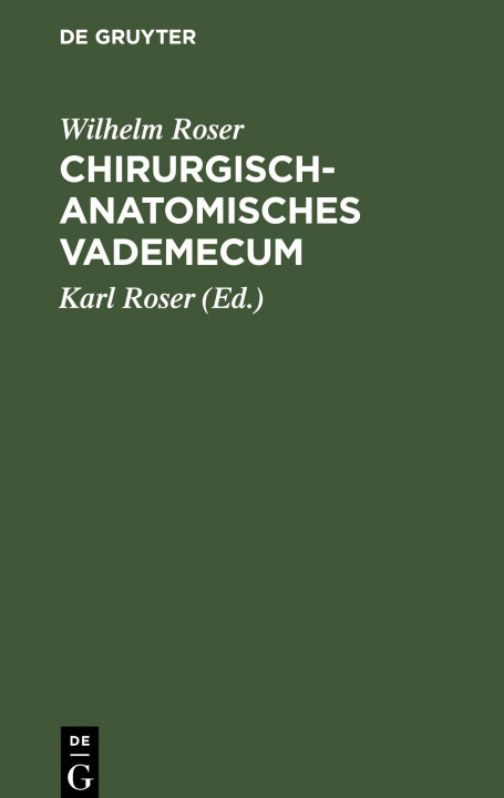 Könyv Chirurgisch-Anatomisches Vademecum 