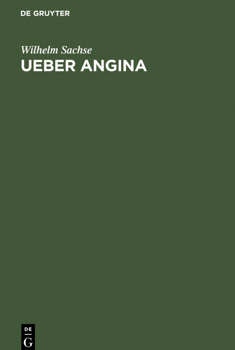 Könyv Ueber Angina 