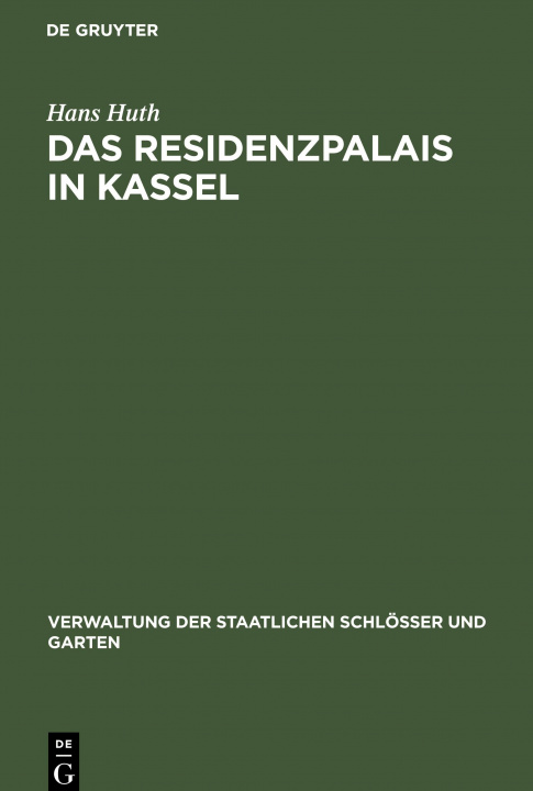 Βιβλίο Residenzpalais in Kassel Hans Huth