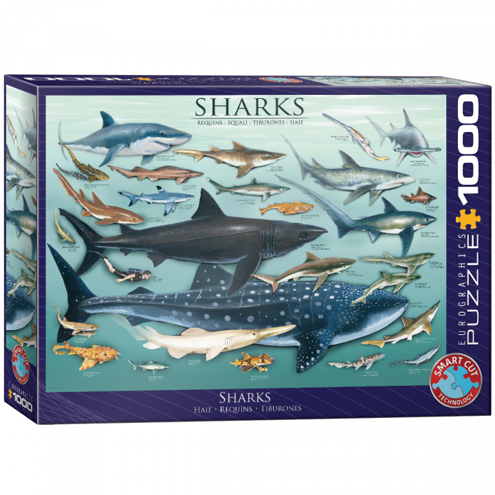 Játék Puzzle 1000 Sharks 6000-0079 