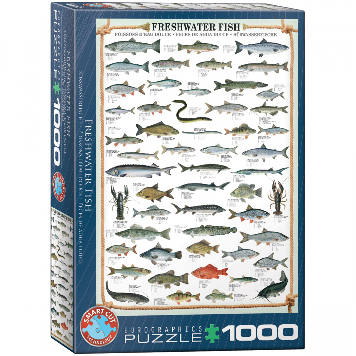 Hra/Hračka Puzzle 1000 Freshwater Fish 6000-0312 Eurographics