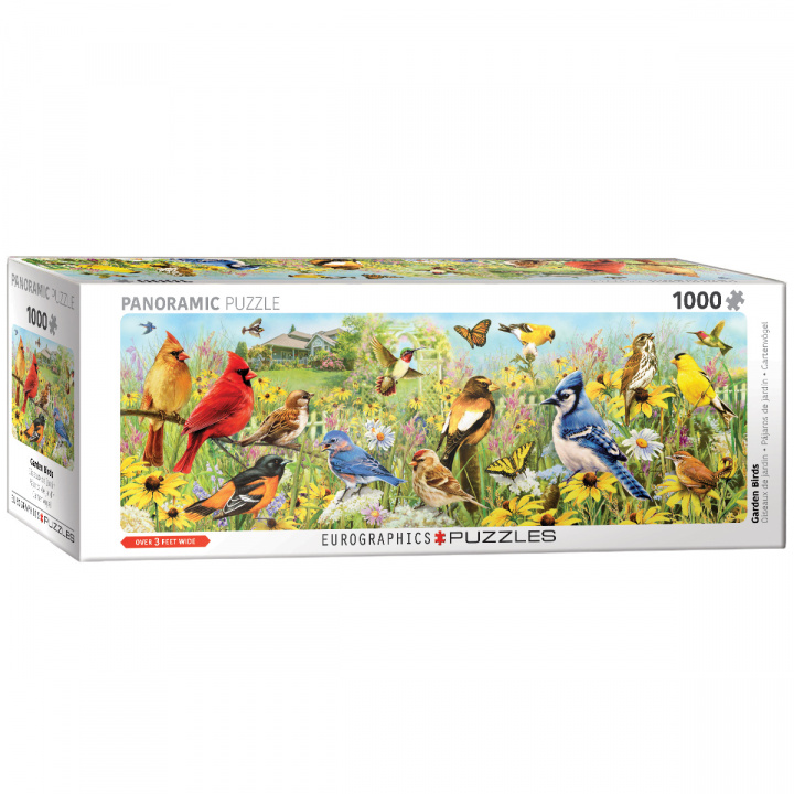 Játék Puzzle 1000 panoramic Garden Birds 6010-5338 