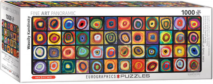 Hra/Hračka Puzzle 1000 panoramic Color Study of Squares - Pano 6010-5443 
