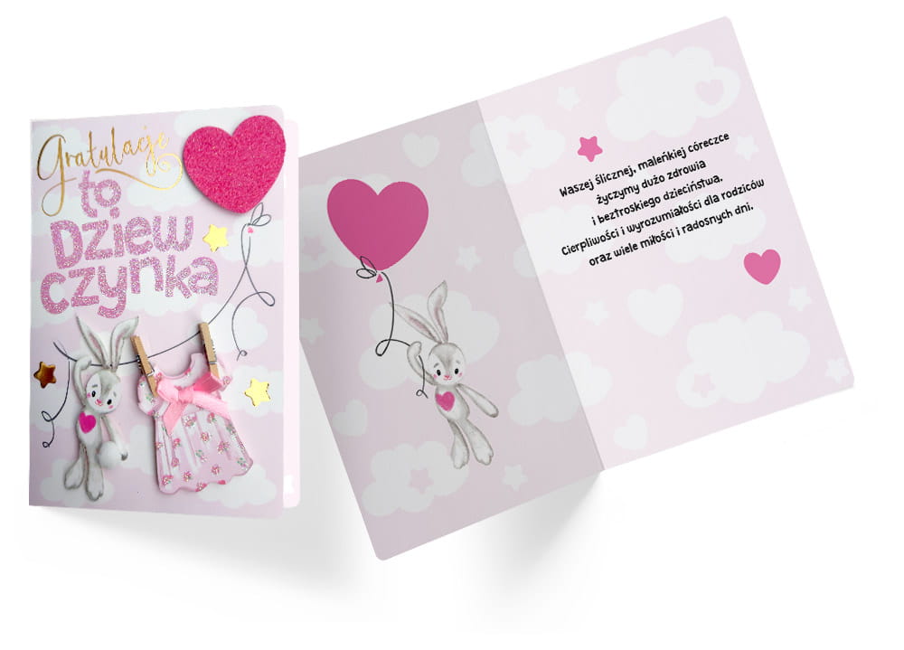 Carte Karnet DK-783 Narodziny (dziewczynka) 