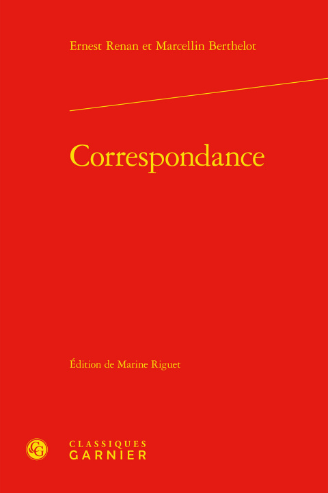 Knjiga Correspondance Renan ernest berthelot marcellin