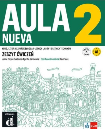 Kniha Aula Nueva 2. Język hiszpański. Zeszyt ćwiczeń 