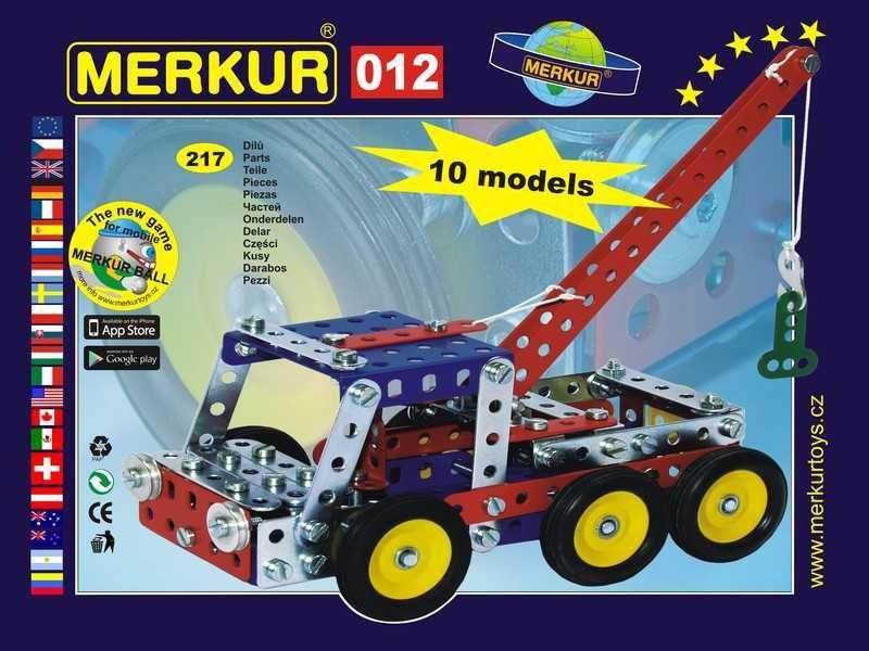 Gra/Zabawka Merkur 012 Odtahové vozidlo 217 dílů, 10 modelů 