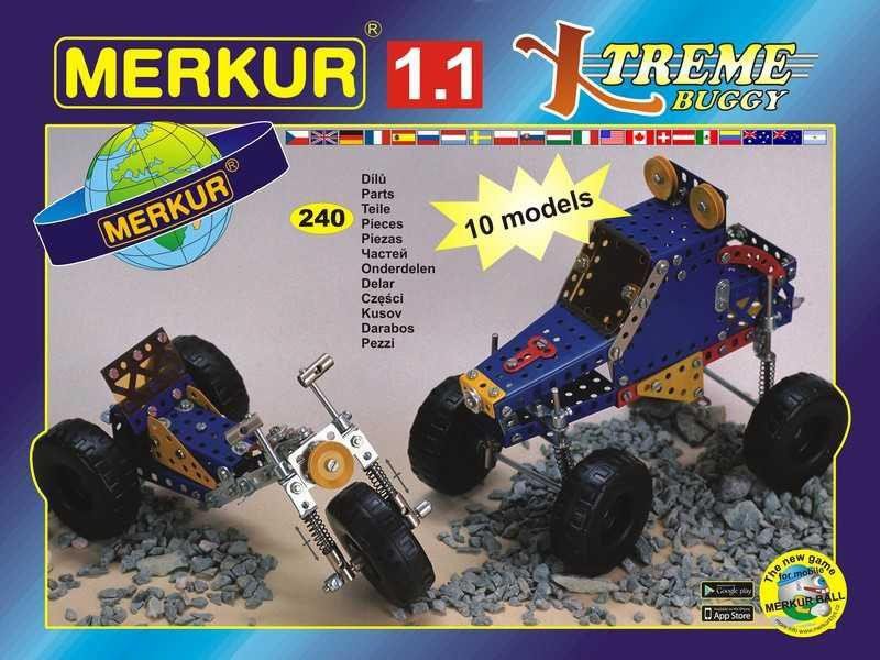 Game/Toy Merkur 1.1 Stavebnice vozidel 240 dílů, 10 modelů 