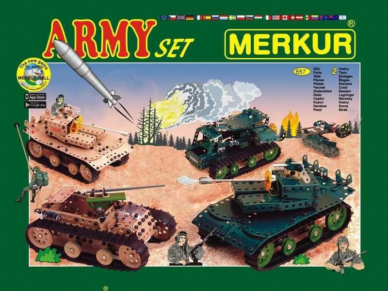 Hra/Hračka Merkur Army Set 657 dílů, 40 modelů 