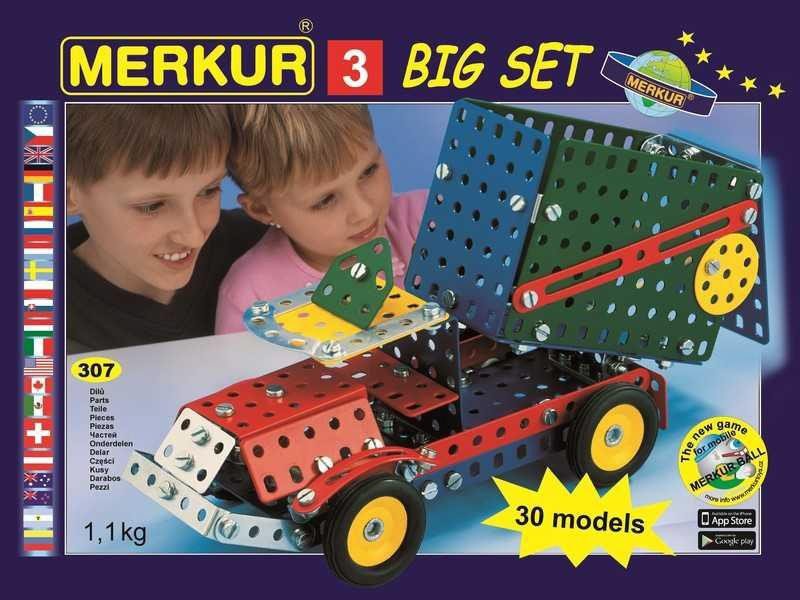 Hra/Hračka Merkur 3 stavebnice 307 dílů, 30 modelů 