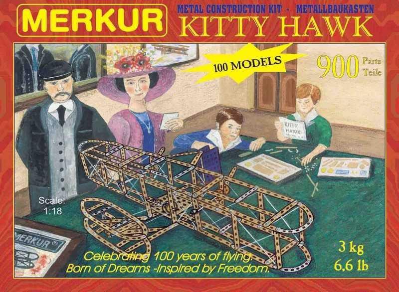 Game/Toy Merkur Kitty Hawk 900 dílů, 100 modelů 