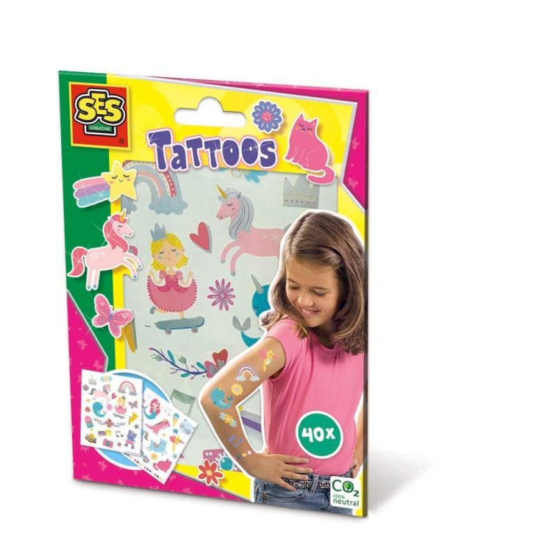 Game/Toy SES Dětské tetování pro dívky, 40 ks 