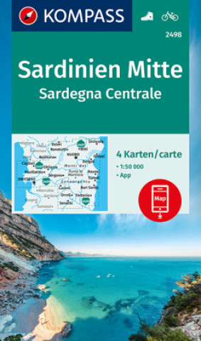 Materiale tipărite KOMPASS Wanderkarten-Set 2498 Sardinien Mitte, Sardegna Centrale (4 Karten) 1:50.000 