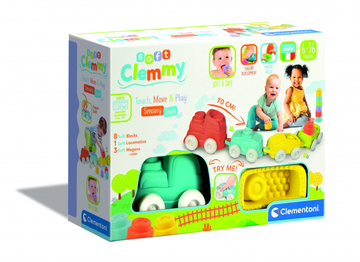 Game/Toy Klocki miękkie clemmy Sensoryczny pociąg 17424 