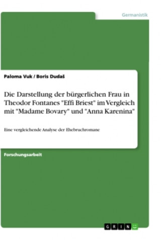 Carte Die Darstellung der bürgerlichen Frau in Theodor Fontanes "Effi Briest" im Vergleich mit "Madame Bovary" und "Anna Karenina" Boris DudaS