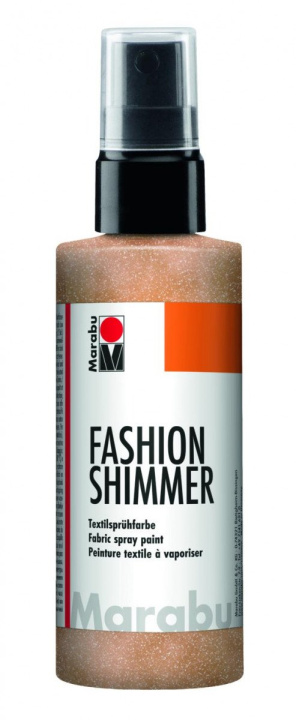 Kniha Marabu Fashion Shimmer na tmavý textil třpytivý - meruňkový 100 ml 
