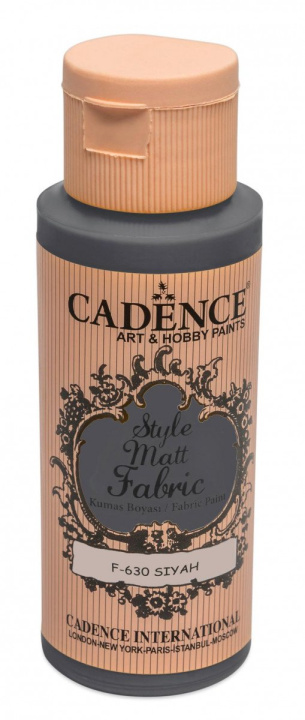Kniha Textilní barva Cadence Style Matt Fabric - černá, black / 50 ml 